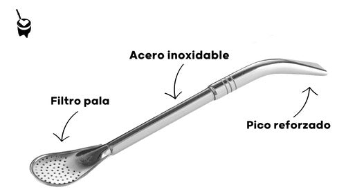 Premium Algarrobo Mate with Stainless Steel Virola + Laser Engraving and Straw 5