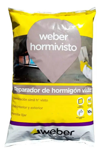 Weber Hormivisto 10 Kg Reparador Hormigón Visto Sibaco 0