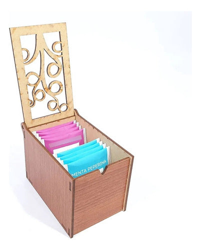 Dye 10 Wooden Tea Boxes with 2 Compartments Souvenir Fibrofacil C/té 2