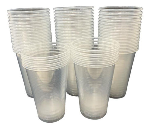 Delmar 500cc Transparent Disposable Plastic Cup - Pack of 50 7