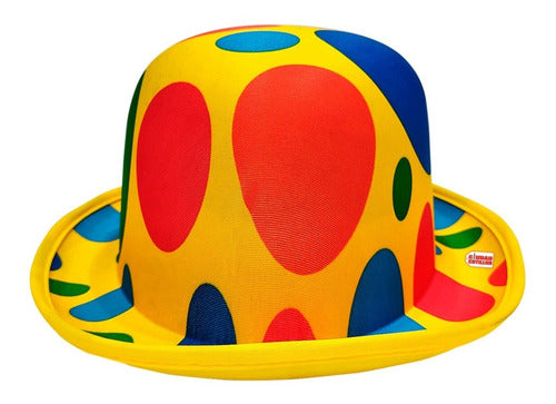 Alfatrade Clown Bowler Hat with Dots 0