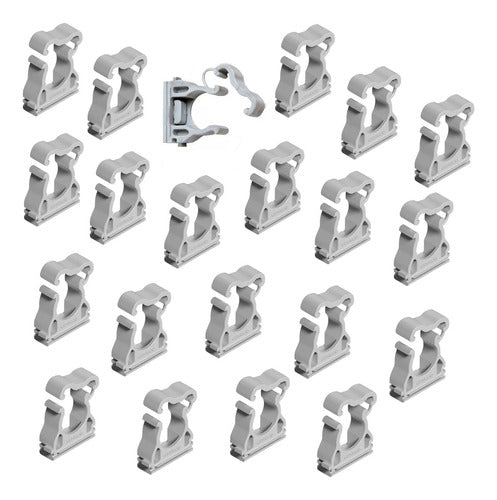 Genrod 20mm PVC Rigid Pipe Clamp Fixing Pack of 100 0