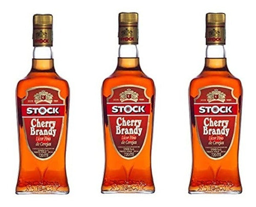 Kit Licor Stock Cherry Brandy 720ml 3 Unidadas 0