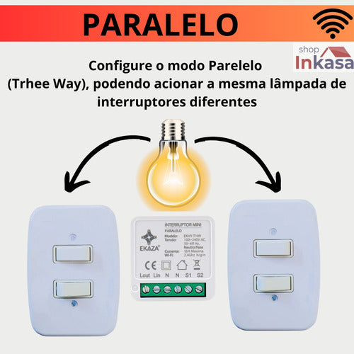 Interruptor Mini R2 Wifi Automação Alexa E Google Home Smart 4