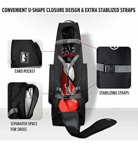 Outdoor Master Bolsa De Viaje Con Ruedas Para Palos De Golf - Negro 4