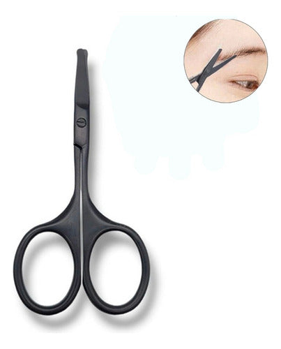 Oasis Round Tip Stainless Steel Baby Eyebrow And Nasal Scissors 1