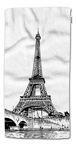 HGOD DESIGNS Hand Towels Eiffel Tower, Landscape Art Design 0