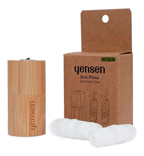 Yensen Eco Floss - Sustainable Biodegradable Dental Floss X2 + Bamboo Case 1