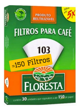 Filtro Cafe 103 Reutilizavel Floresta C/30 Unid/150 De Papel 1