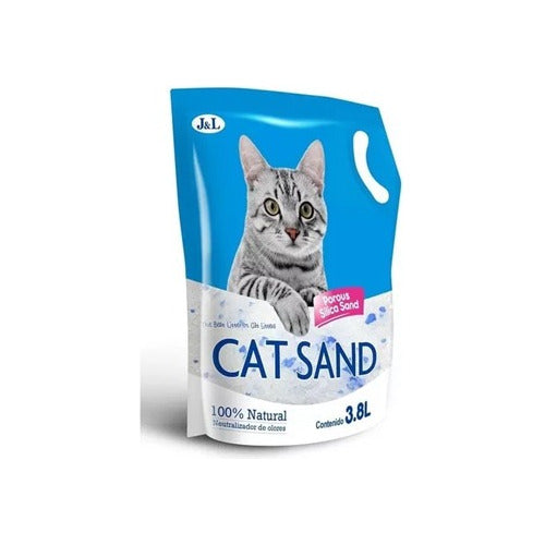 SILICA GEL CAT LITTER Silica Gel Gatos Cat Litter 3.8 Lts X2 Unidades 0