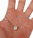 Heart Pendant Chain with 6mm Cubic Zirconia 925 Silver 0