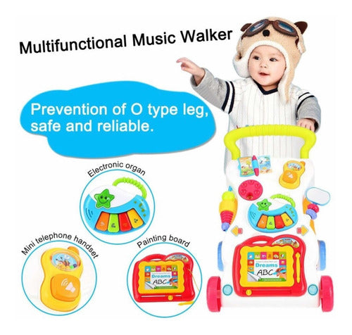 Educational Walking Toy with Piano Slate Light & Sound 4