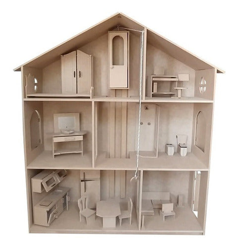 Solo Cuadros Dollhouse with Elevator - Kids Furniture Set 0