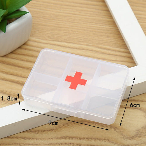 Mini Emergency First Aid Kit Pill Organizer with Divisions 1