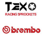 TEX SPROCKETS_Brembo Front Brake Disc and Pads Kit for Suzuki Dr 350 R 3