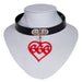666 Heart Choker Necklace Collar 0