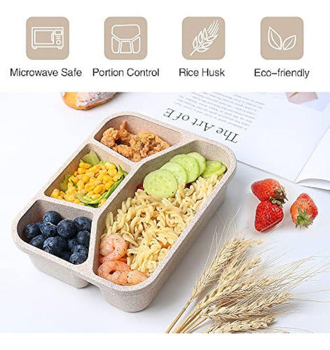 Puikus Bento Box Set of 4, Meal Prep Containers 1