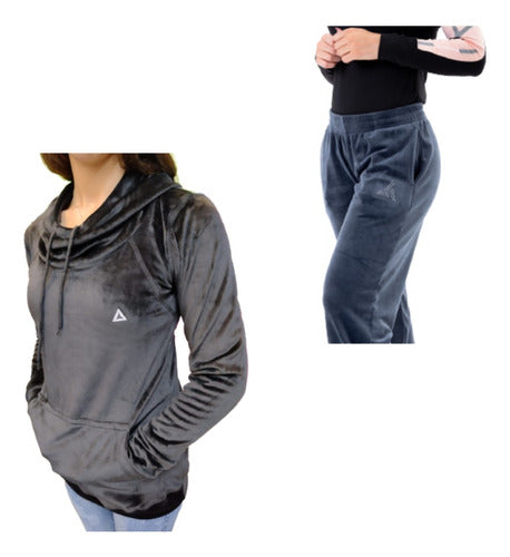 Urban Luxury - FSPORT Plush Set Women! Sweatshirt & Plush Cuffed Pants 0