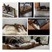 Palletizarte Wooden Dog Bed with Reversible Mattress 75x60 3