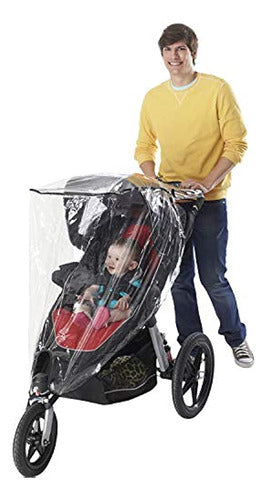 Nuby Jogging Stroller Weather Shield, Cubierta Transparente 1