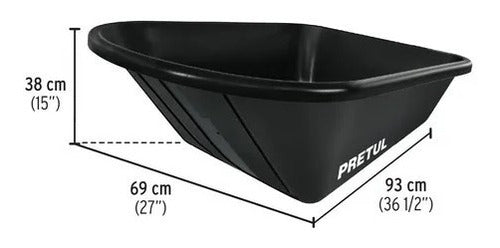 Pretul Plastic Wheelbarrow 142 Liters 350kg Gardening TP-5N 22703 1