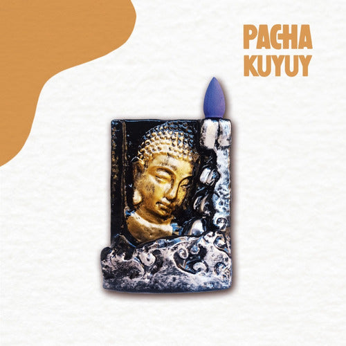 Pacha Kuyuy Smoke Waterfall Buddha Monk Cone Holder 1