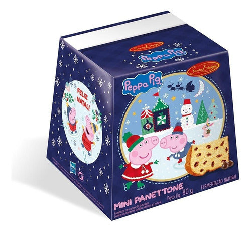 Kit C/ 4 Mini Panettone Peppa Pig Gotas De Chocolate Sta. 0