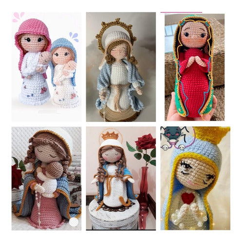 Patrones Virgencitas, Santos Y Angeles Amigurumis Crochet 0