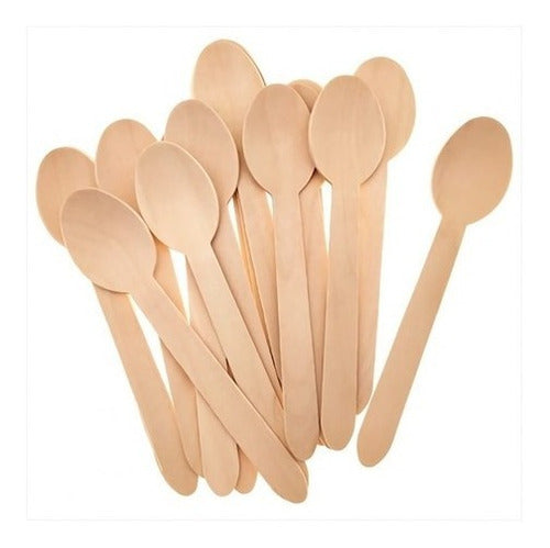 Disposable Wooden Spoons (Pack of 36 Units) 1