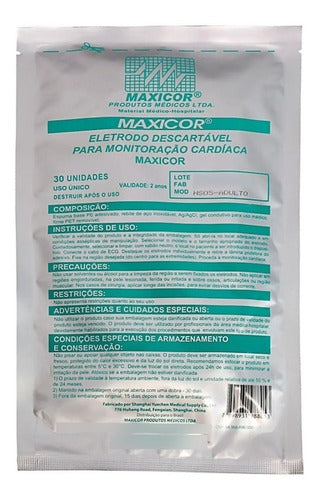 Eletrodo Adulto Desc Maxicor Pacote C/50 Unidades 4