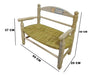 Children's Double Seat Wicker Chair with Armrests 2