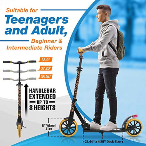 SereneLife Foldable Scooter - Standing Scooter for Teens and Adults 3