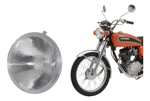 Bloco Óptico Farol Honda Cg125 77 Até 82 Bolinha Lente Vidro 0