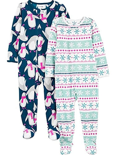 Simple Joys by Carter's Baby, Toddler, and Little Girls' Pack of 2 Pajamas 0