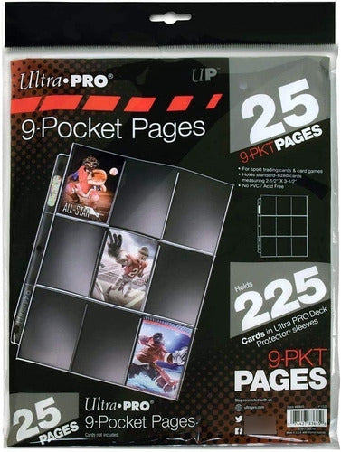 Folios Ultra Pro 9 Bolsillos Pack X 25 Envase Sellado 0