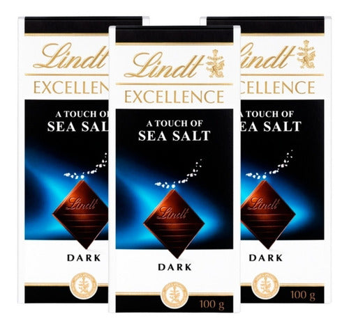 Lindt Chocolate Excellence Sea Salt Bar 100g x3 0