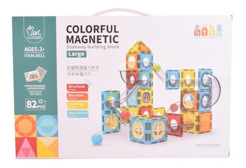 Fibro S.R.L Colorful Magnetic Marble Maze Game 82 Pcs 0