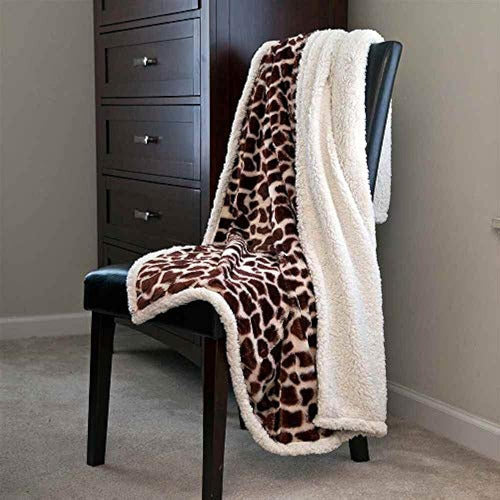 Lavish Home Giraffe Throw Blanket-fleece Sherpa 3