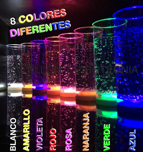 Genérica 5 Vasos Led Luminosos 8 Colores Diferentes 3 Led C/vaso 2