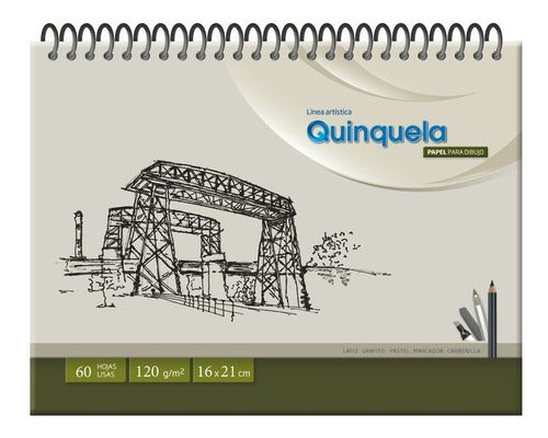 Quinquela 5244 Drawing Pad 16x21 with Spiral Binding 0