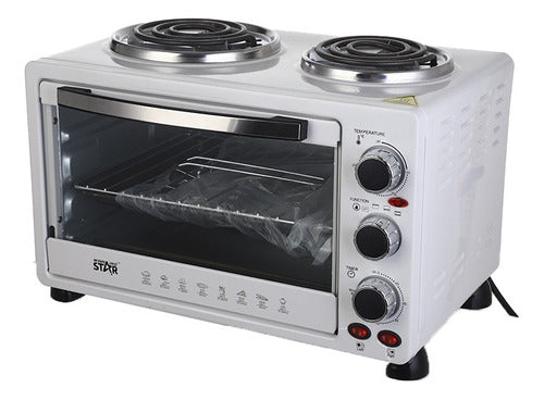 Winning Star Electric Table Oven with 2 Burners 45lts. 2000W 1