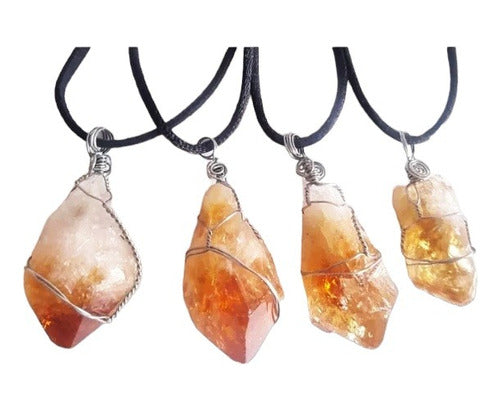 De mil maneras por el mundo Citrine Quartz Necklace - Natural Energy Stone - Motivation 0