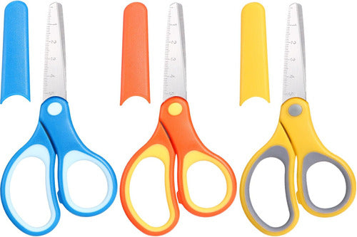 Honoson Kids Safety Scissors 6 Inches, Kid-Friendly Scissors (3-Pack) 0