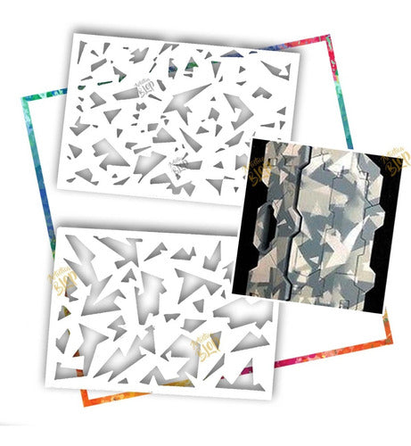 ARTISTICA BLOP Stencil Camouflage Triangles Model Kit 0