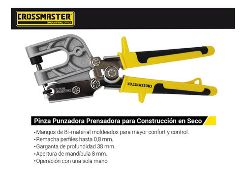 Crossmaster Pinza Punzonadora De Perfiles Durlock 10 1