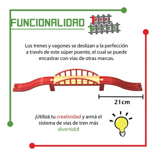TrenTracks 61 Cm Long Bridge Compatible with Trencity 3