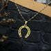 Joyas Ruiz Lucky Horsehoe Pendant and Chain in 18k Gold 2