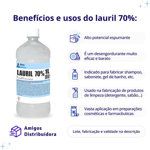 Lauril 70 (lauril Sulfato De Sódio Em Pasta 70%) 1 Kg 1