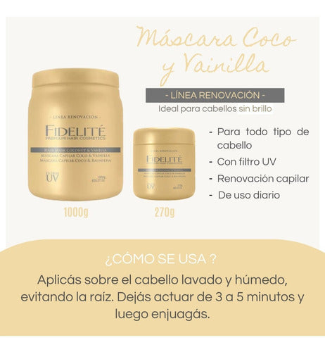 Fidelité - Coco and Vanilla Restorative Mask 1000g x 6 Units 5