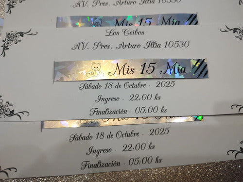 Lbgecreaciones Holographic Bracelets with Bracelet Holders Invitation X50 + 50 2